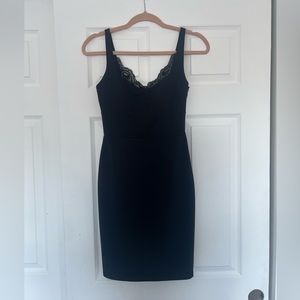 Express black lace mini dress